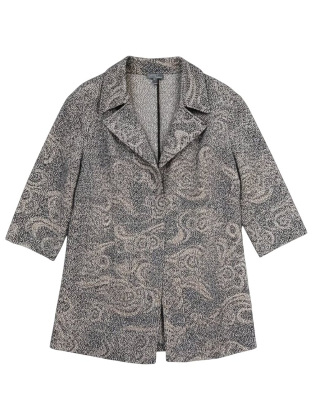 Ulla Popken Paisley Textured Blazer 30 Creative Professional Unstructured Jacket